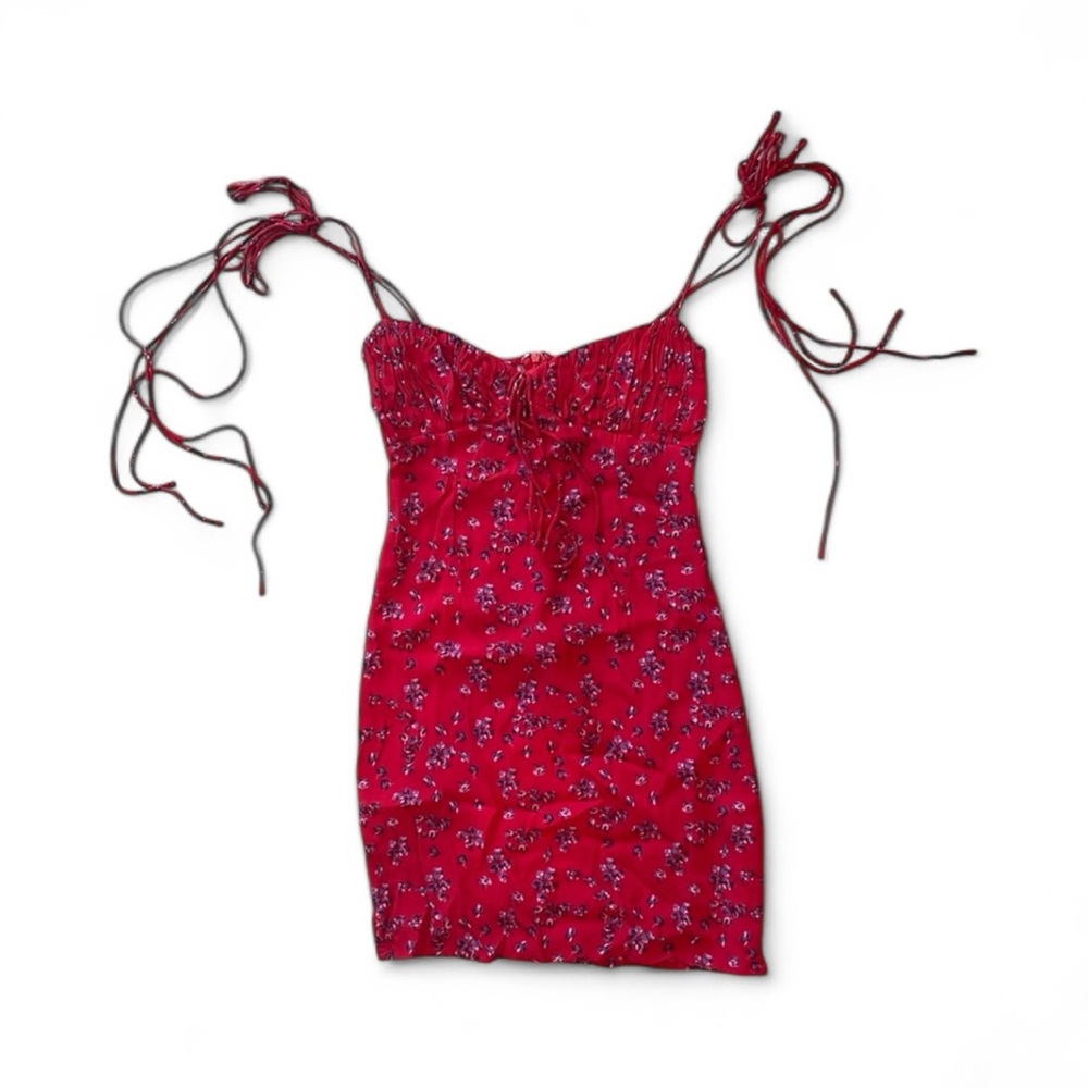 Rat & Boa Red and Purple Floral Mini Dress